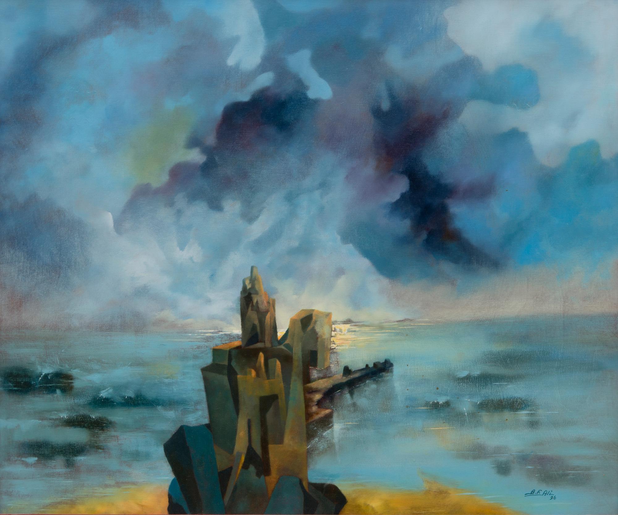 ALI ABOU, olja på pannå, signerad och daterad -96.