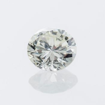 DIAMANT, briljantslipad, oinfattad, enl cert 0,76 ct.