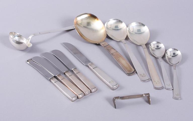 BESTICK, 119 delar, silver. "Rosenholm", G.A.B.