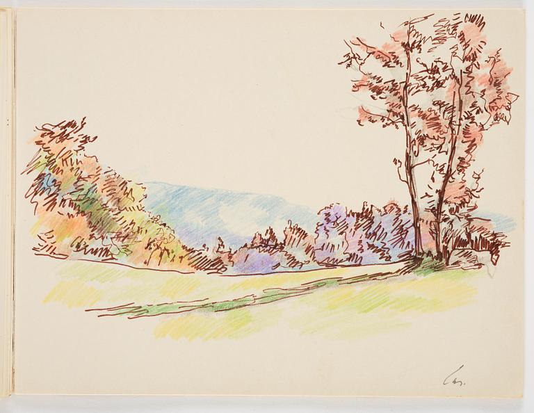 Lotte Laserstein, Skissblock med 22 teckningar varav 7 signerade.