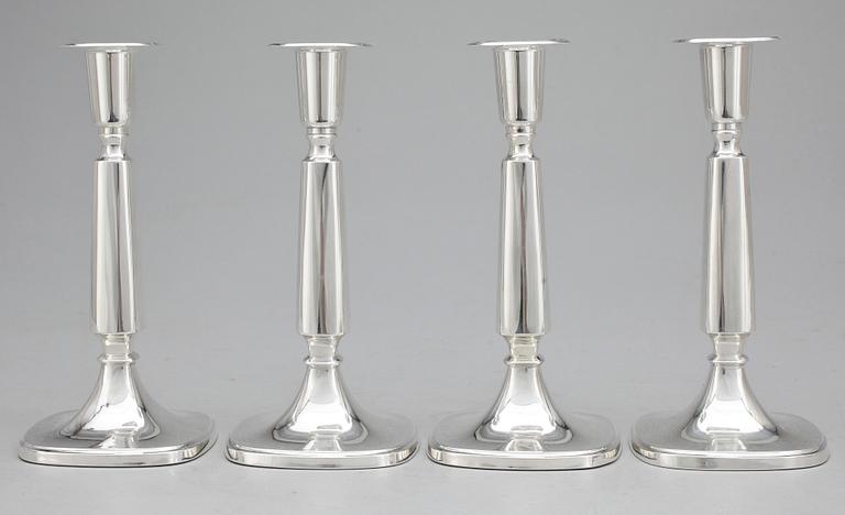 LJUSSTAKAR, 4 st, silver, Tore Eldh, Ceson Guldvaru AB Göteborg 1960-tal.