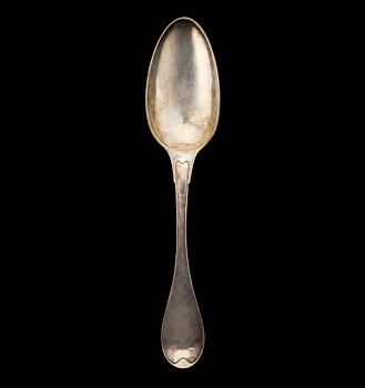 SPOONS 6 PIECES, silver, Luleå 1812, Johan Bergman's widow, weight 386 g.