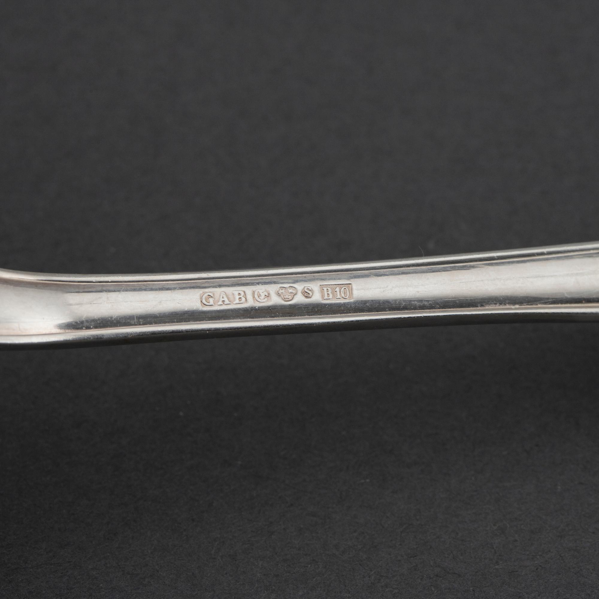GAB, a 'Prins Albert' part silver cutlety, Stockholm, 1970/80s (53 pieces).