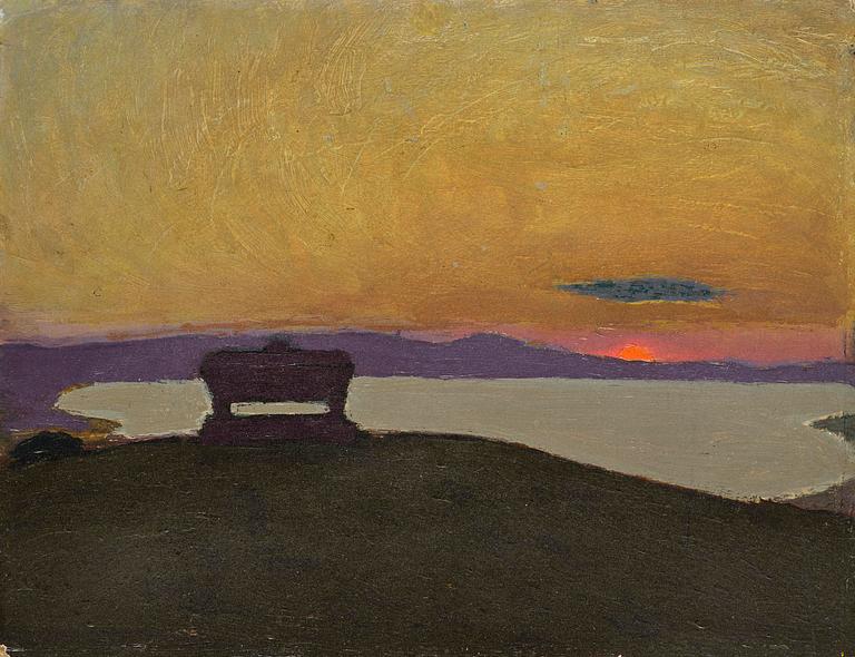 Pelle Swedlund, "Solen går ned" ("The sun goes down"), Lake Bolsena.