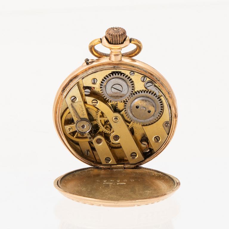 Pocket watch with chain, 28 mm.