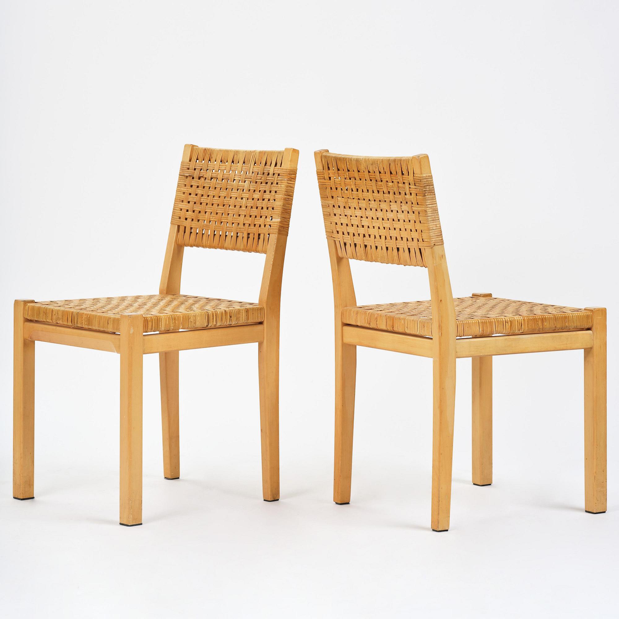 Aino Aalto, stolar, sex stycken, modell "615", Artek, Finland, 1900-talets andra hälft.