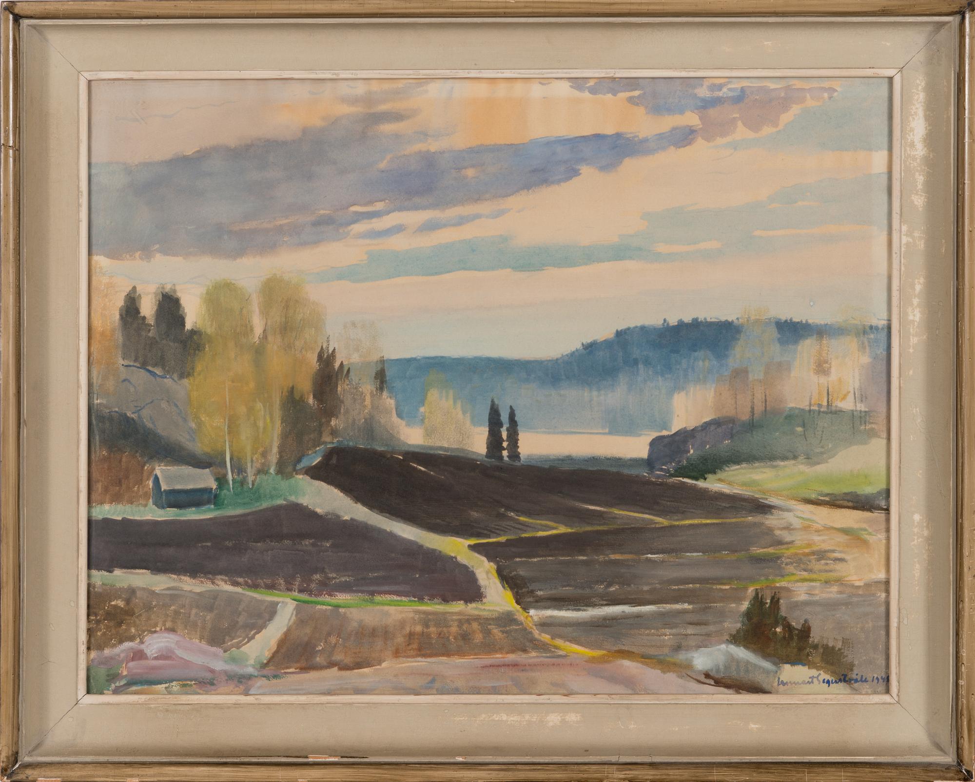 Lennart Segerstråle, water colour, signed and dated-45.