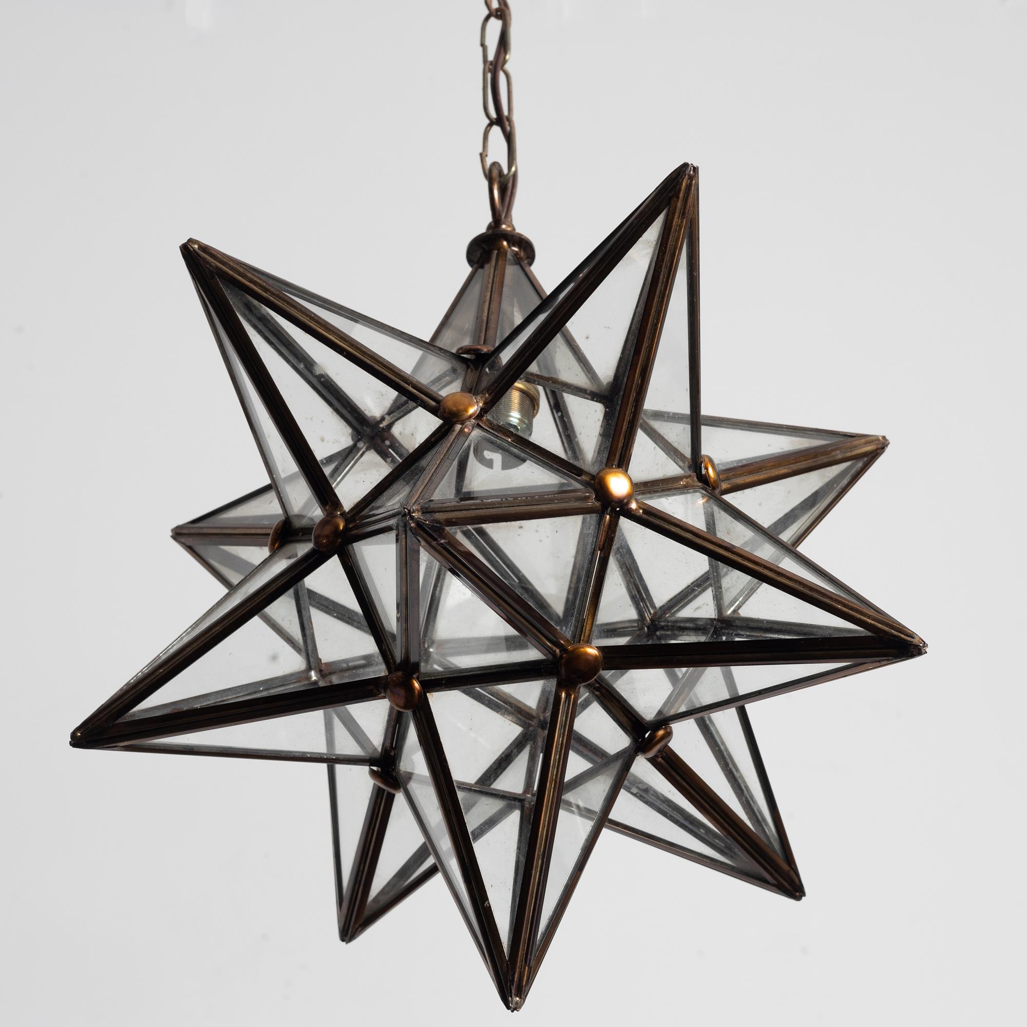 Three pendant lamps, 20th century.