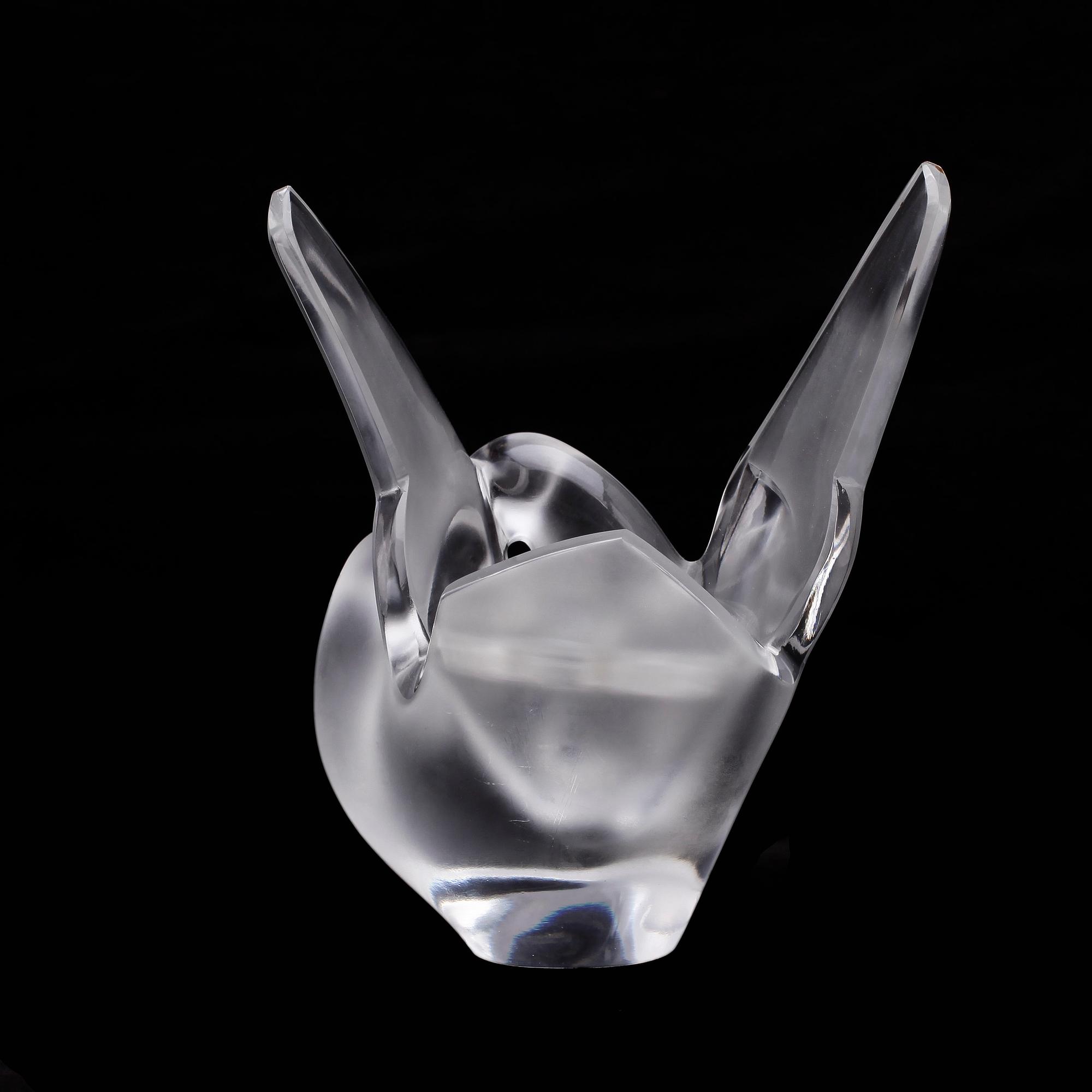 VAS/FIGURIN, glas, Lalique Frankrike, 1900-talets andra hälft.