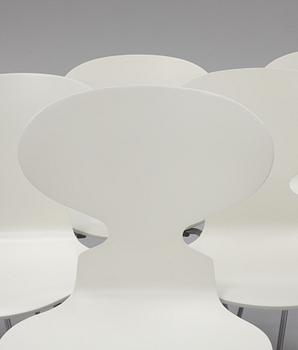 Arne Jacobsen, six 'Ant' chairs, Fritz Hansen, Danmark.