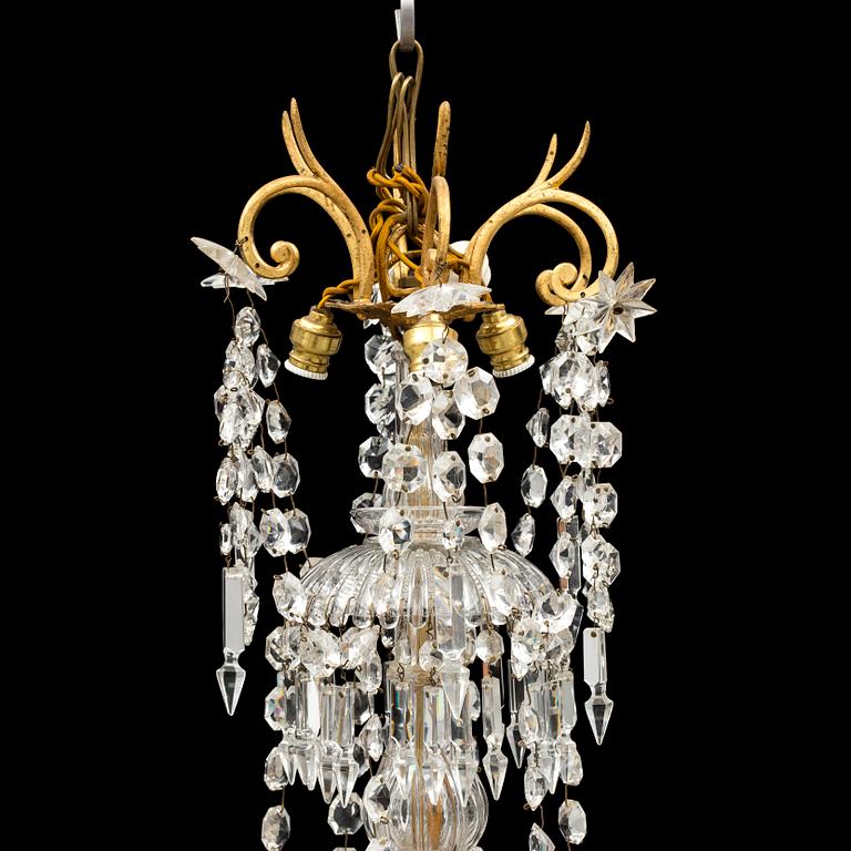 A 19th century Oscarian chandelier.