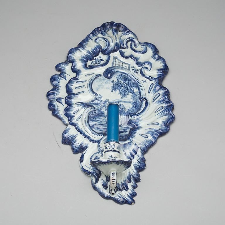 LJUSLAMPETT, fajans. Rokokostil, Holland.