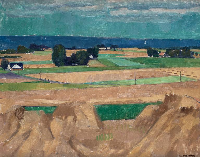 JOHAN JOHANSSON. Sommarlandskap från Skåne.