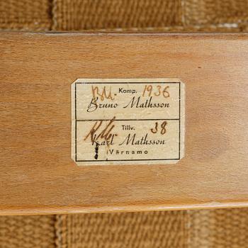 Bruno Mathsson, fåtölj, "Vilstol mod. 36", Firma Karl Mathsson, Värnamo, 1938.