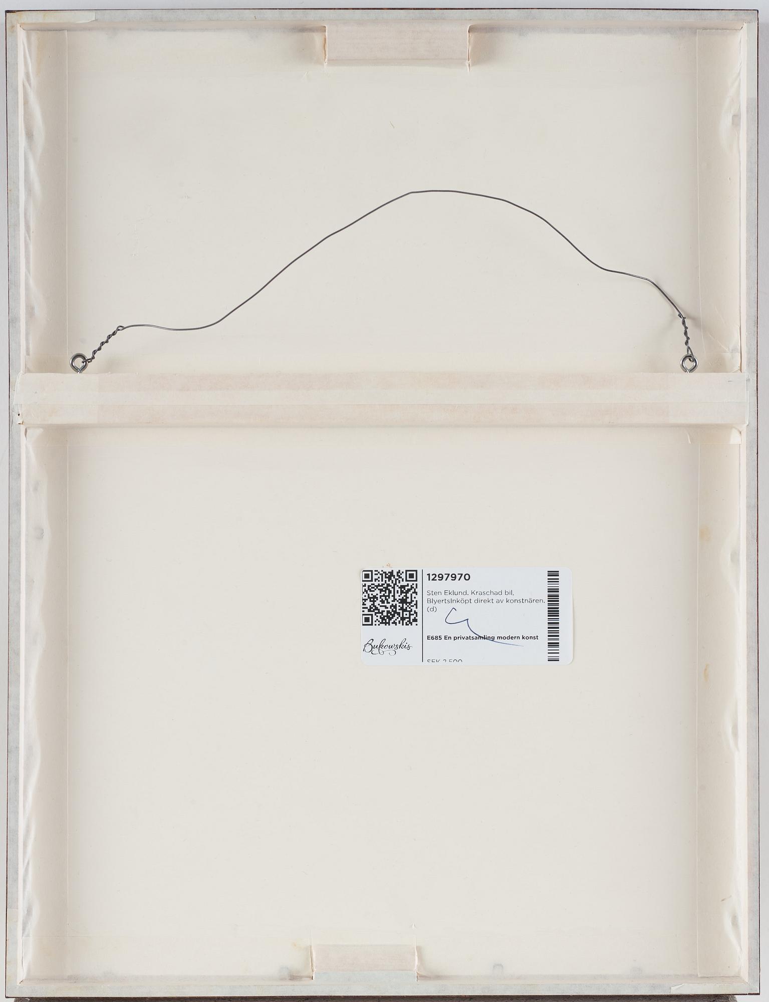 Sten Eklund, pencil, signed.