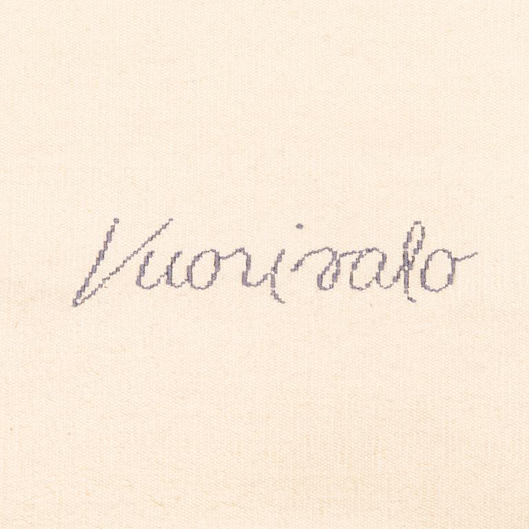 Pauli Vuorisalo, väggtextil, "Aurora", signerad, 1900-talets slut.