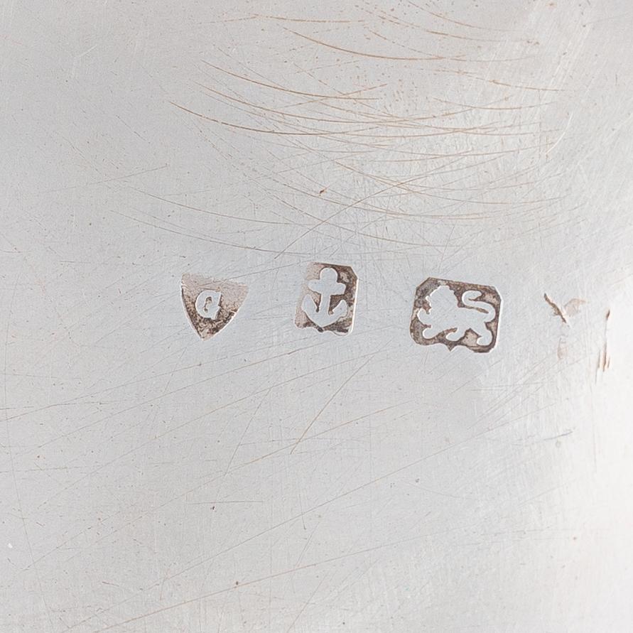 Brandy-pan, silver, Birmingham, England, tidigt 1900-tal.