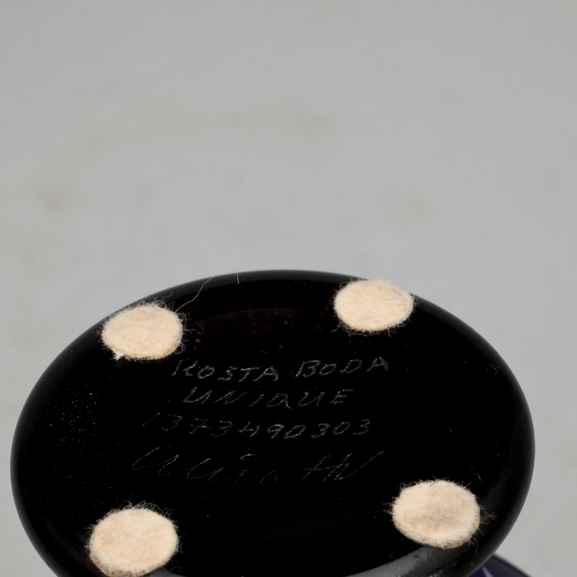 FLASKA, glas, Ulrica Hydman-Vallien, Kosta Boda.