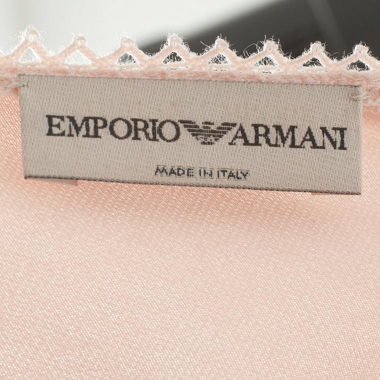 EMPORIO ARMANAI, a light pink sleeveless dress.