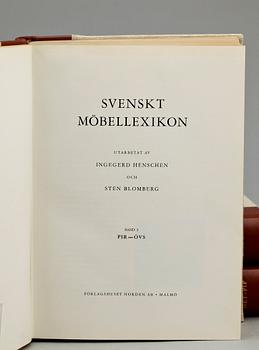 BÖCKER, 3 vol, "Svenskt möbellexikon", Malmö, 1960-tal.