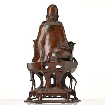 Skulptur, brons. Sholaou, Qingdynastin, 1800-tal.