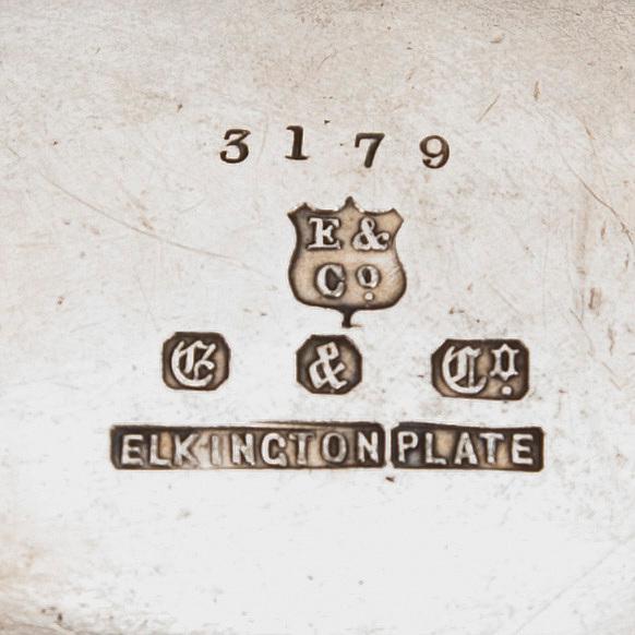 SERVERINGSKÄRL, 3 st, försilvrad mässing, bl a Elkington, Birmingham och W&S Blackinton USA, 1900 och 1900-talets mitt.