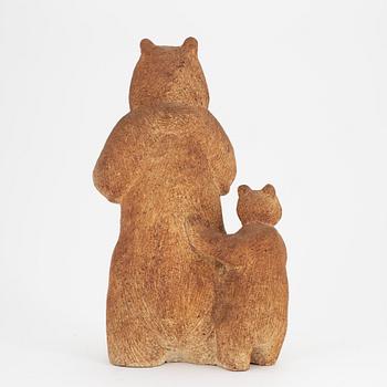 Mari Simmulson, a stoneware sculpture of two bears, Gustavsbergs studio, 1940's.
