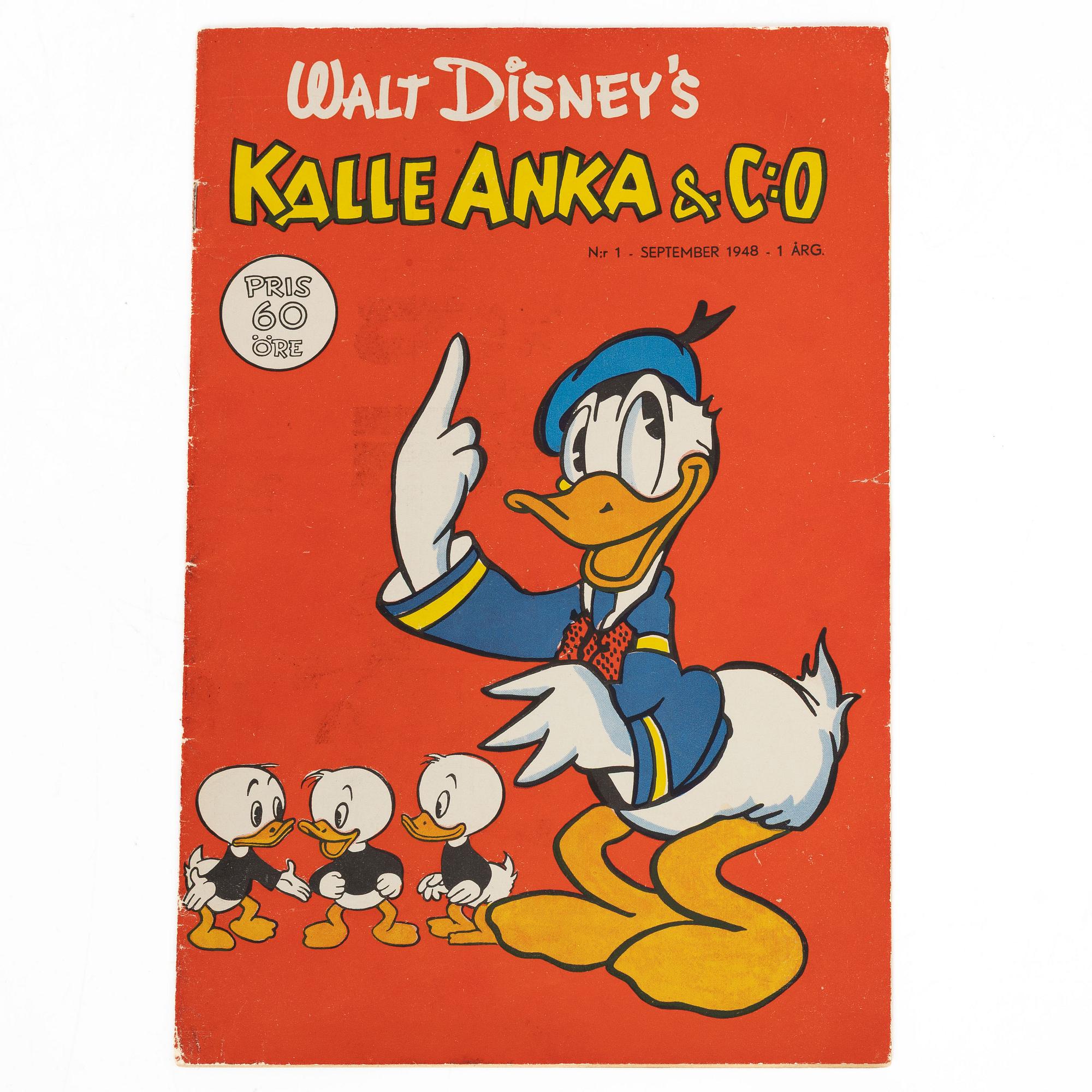 Serietidning, Kalle Anka & Co, nr 1, 1948.