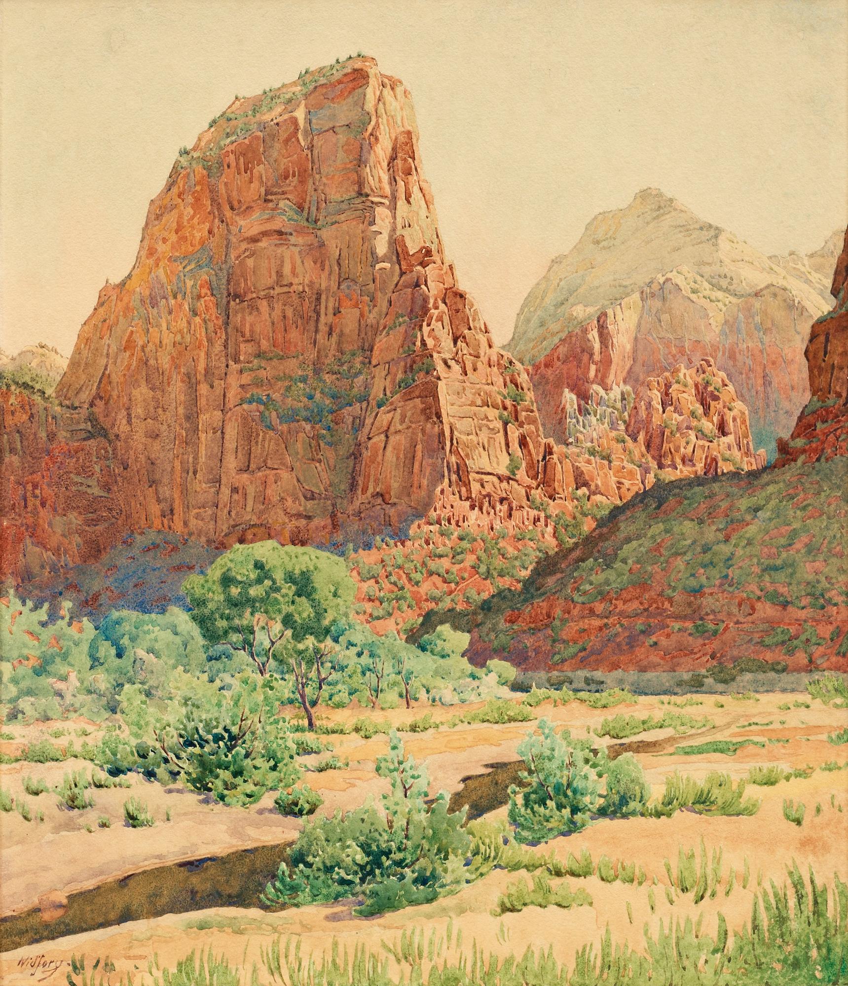 Gunnar Widforss, "Bright Angel Landing. Zion National Park, Utah".