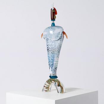 A unique Kjell Engman glass sculpture, Kosta Boda, Sweden 1994.