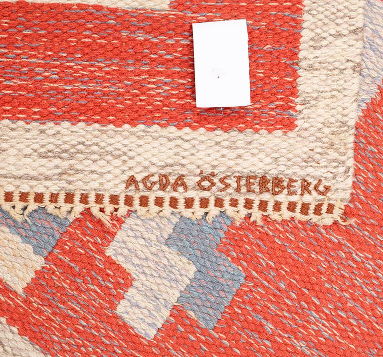 RUG. Rölakan. 240,5 x 148 cm. Signed Agda Österberg at the back.