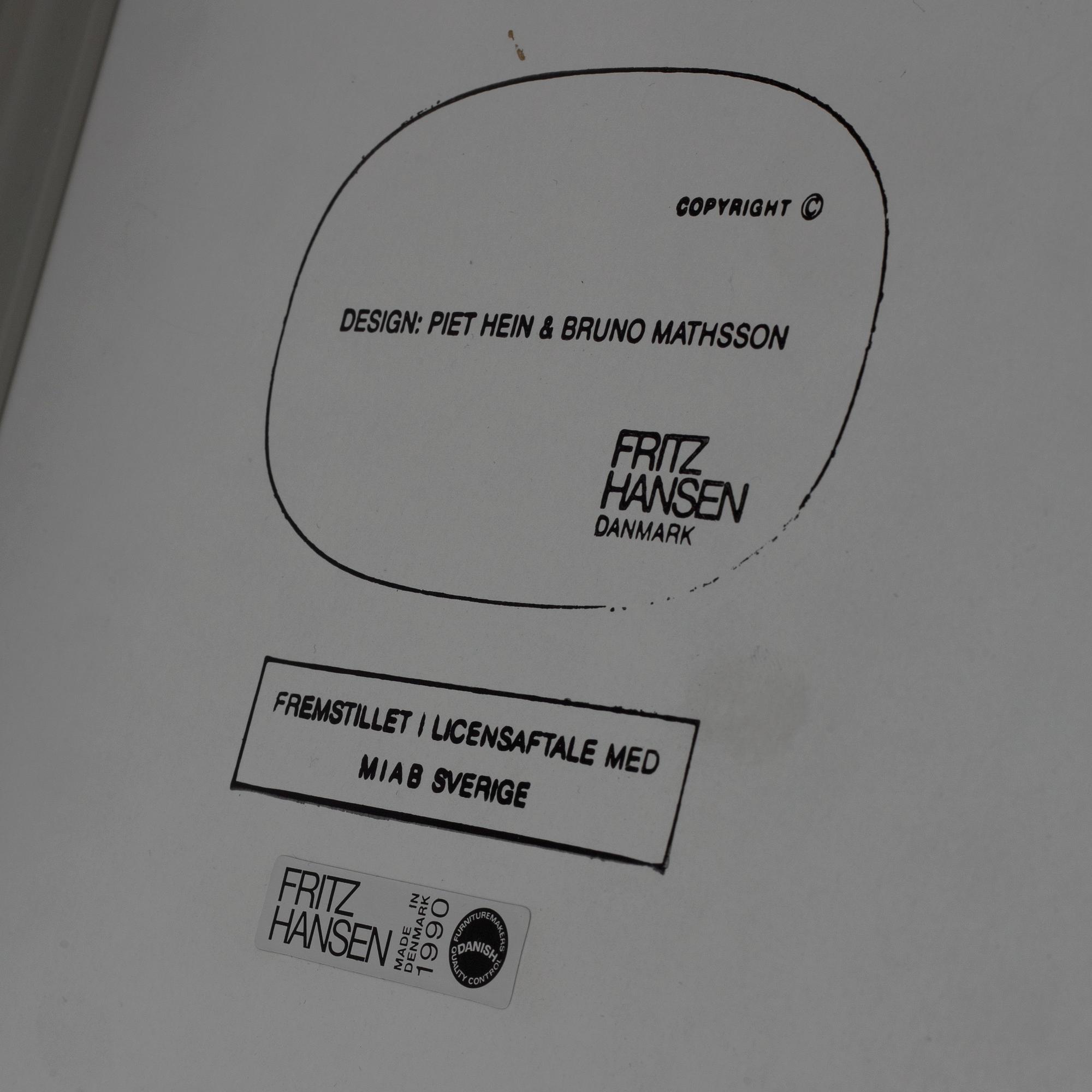 BRUNO MATHSSON & PIET HEIN, matbord, "Supercirkulär", Fritz Hansen, Danmark, 1990.