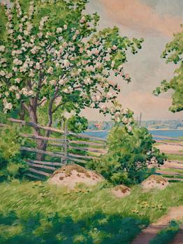 Johan Krouthén, Blooming apple tree.