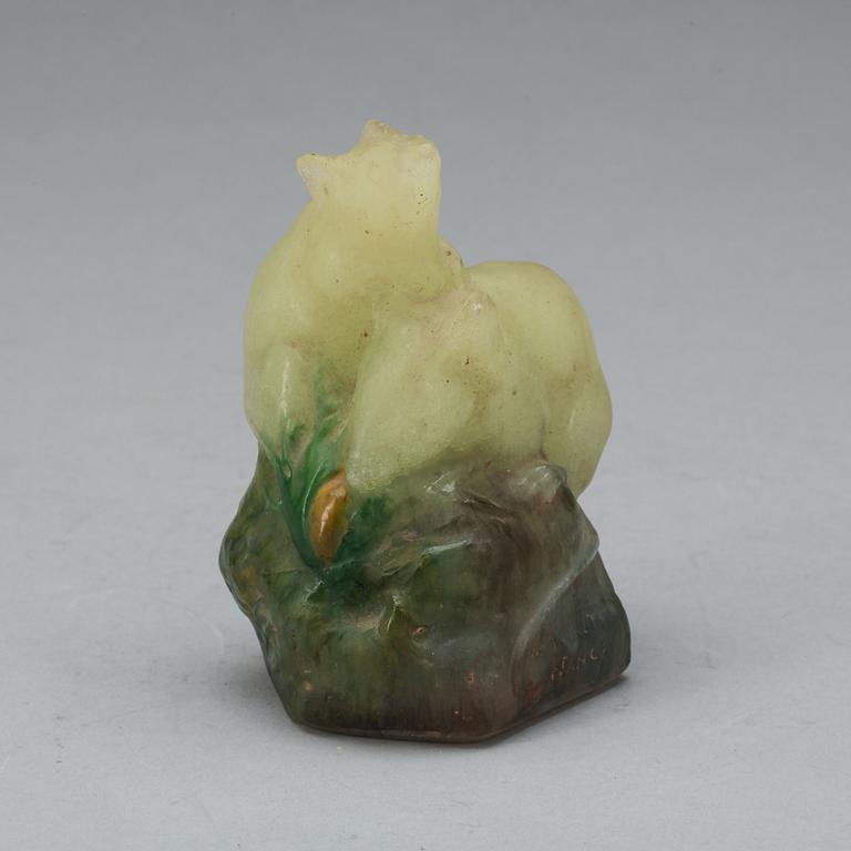 FIGURIN, glas, Almaric Walter och Henri Bergé, Nancy. Signerad.