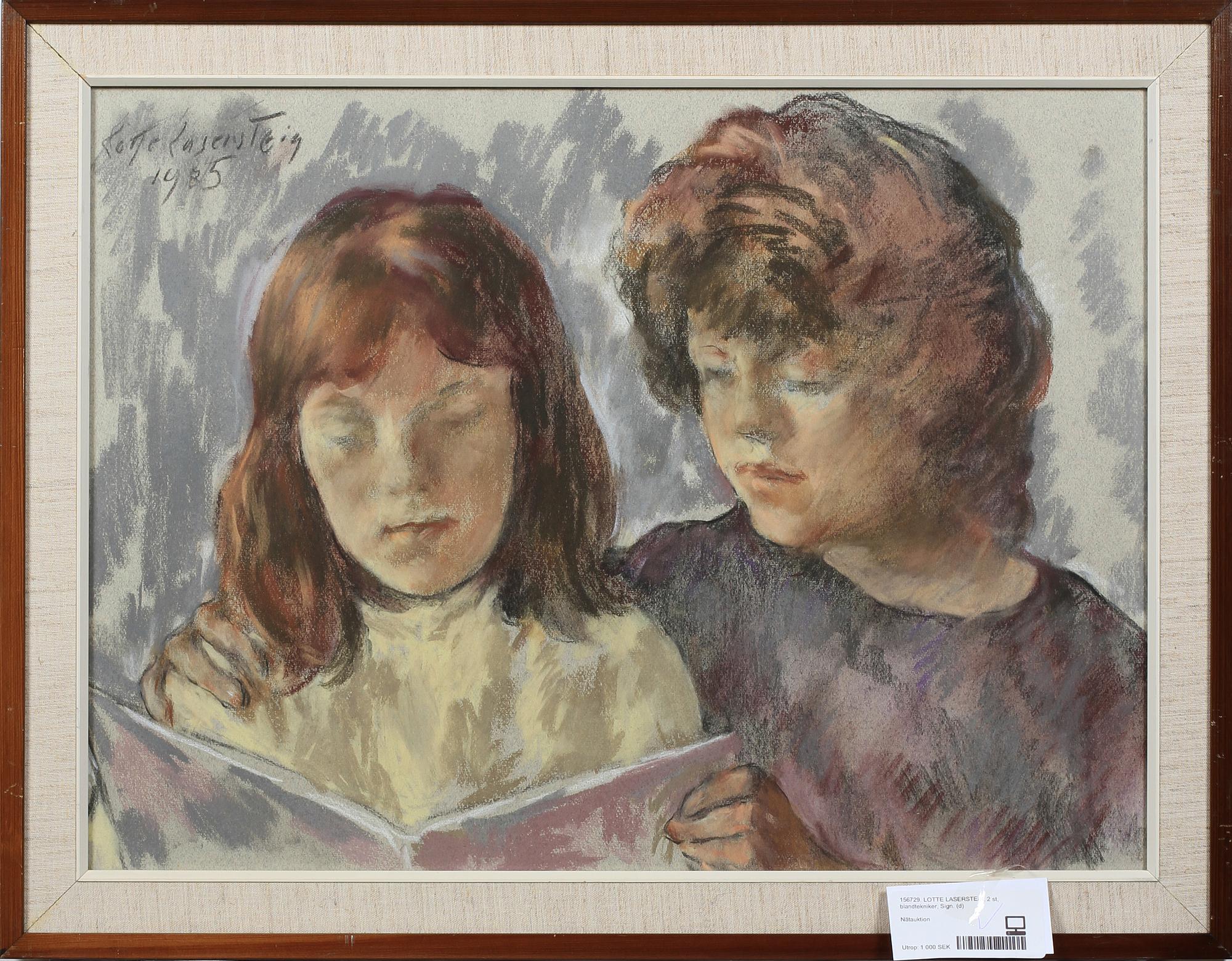 LOTTE LASERSTEIN, blandtekniker, 2 st, sign.
