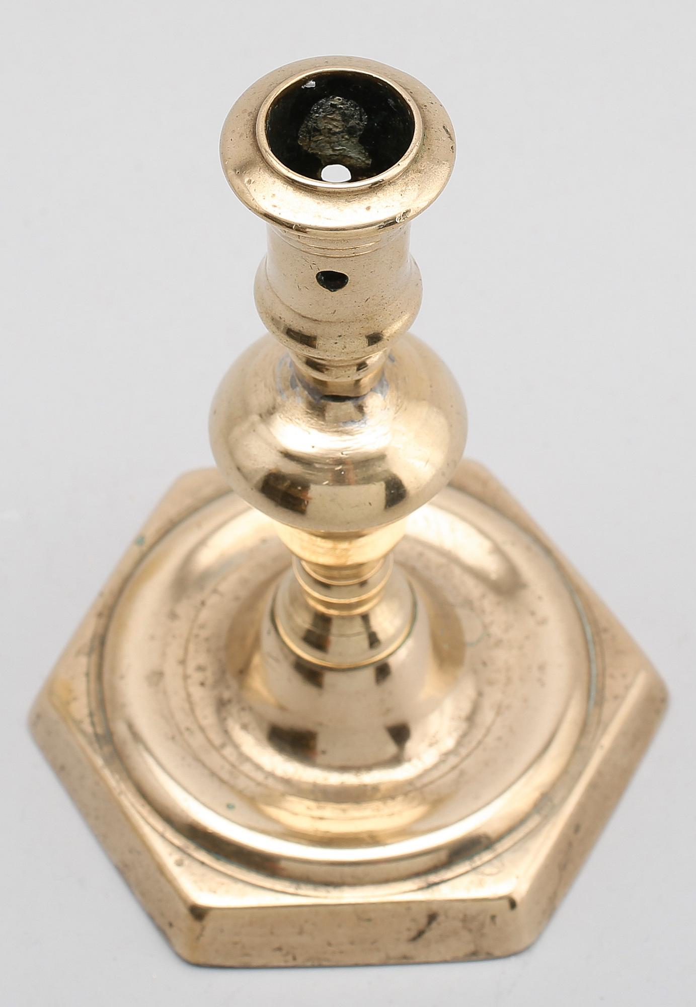 LJUSSTAKE, brons, 1600-/1700-tal.