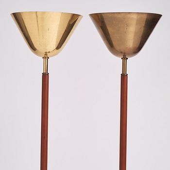 Carl-Axel Acking, a pair of floor lamps model "2646", Bröderna Malmströms Metallvarufabrik, Malmö 1940s-50s.