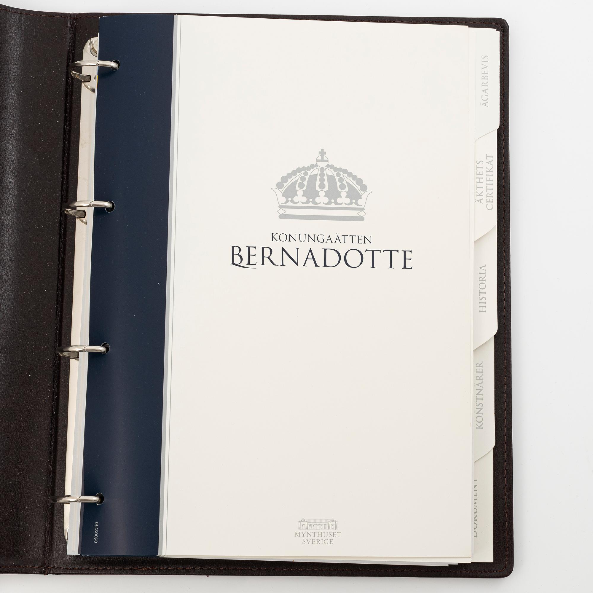 Medals, 24, silver .925, “The Bernadotte Dynasty”, Mynthuset Sverige.