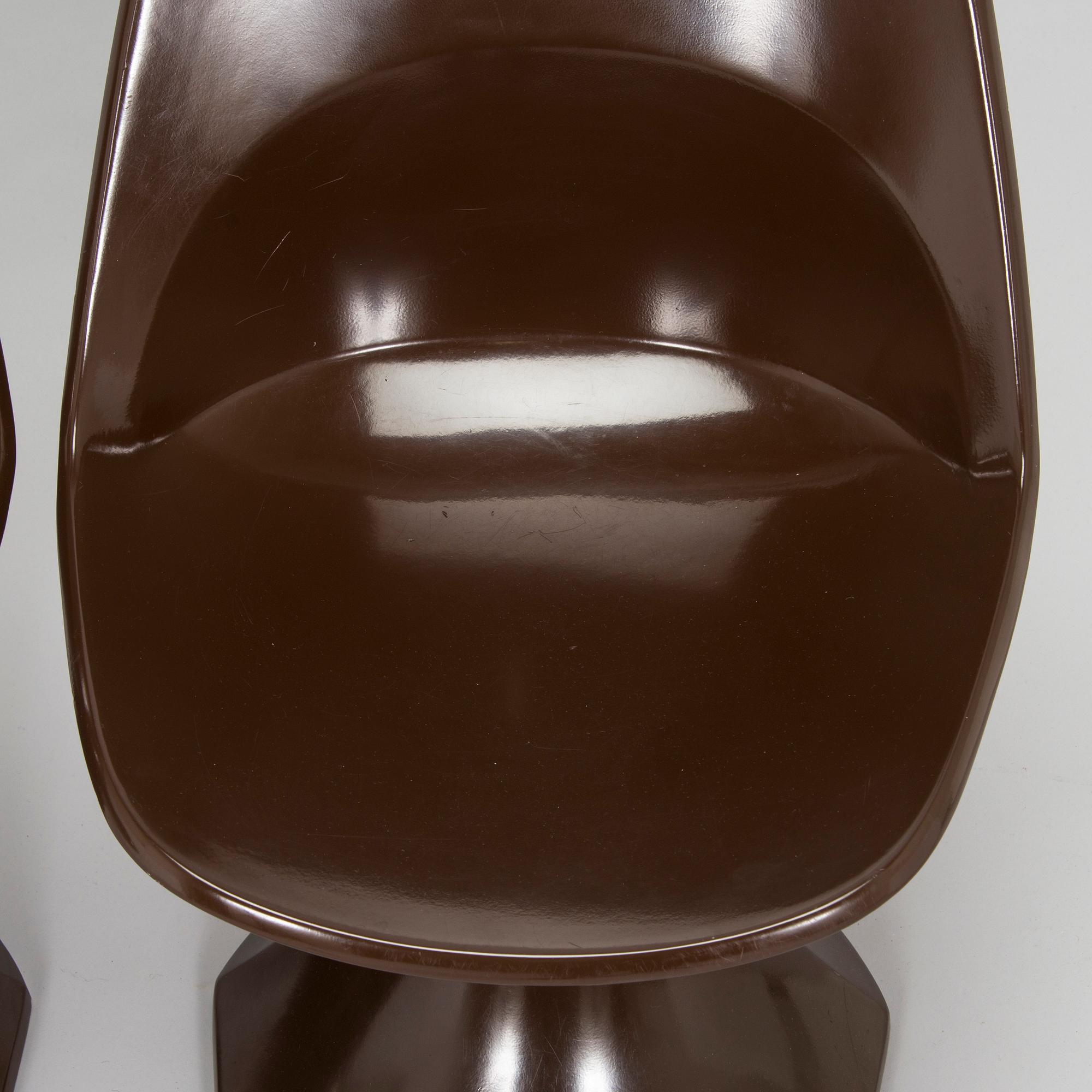 Perttu Mentula, four 1970s chairs 'PMD-model' for Huonekalutuote Oy.