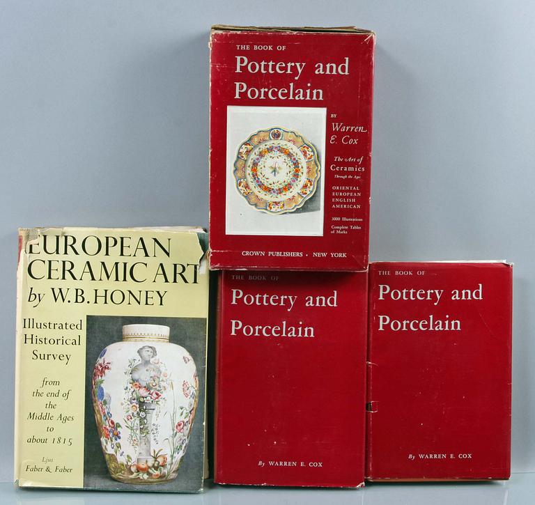 BÖCKER, 2+1 st, "Pottery and Porcelain" resp "European Ceramic Art".