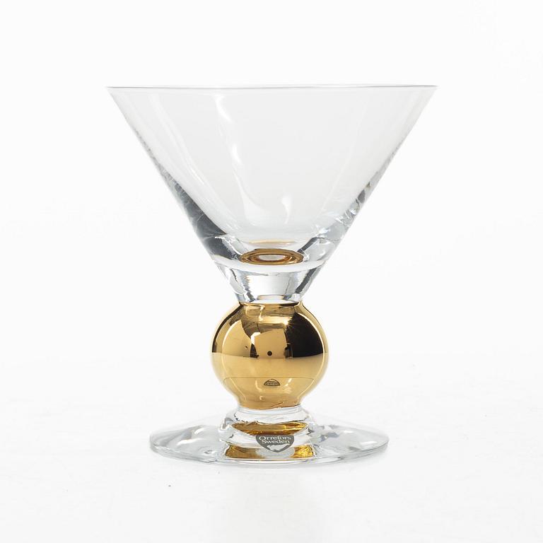 Gunnar Cyrén, Martini/champagne glasses, 7 pcs, “Nobel”, Orrefors.
