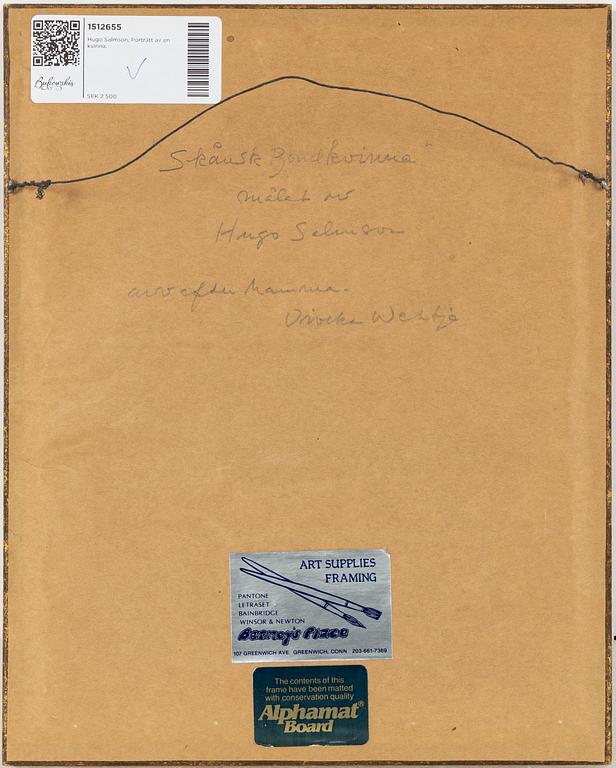 Hugo Salmson, Porträtt av en kvinna.