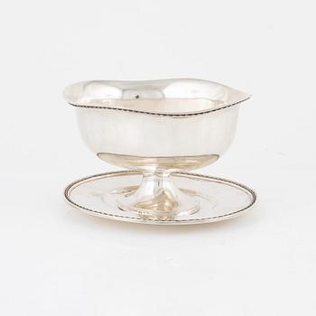 Carl Fredrik Carlman, såsskål, silver, Stockholm, 1946.