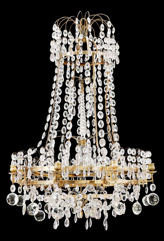 A North European late 18th century eight-light chandelier.