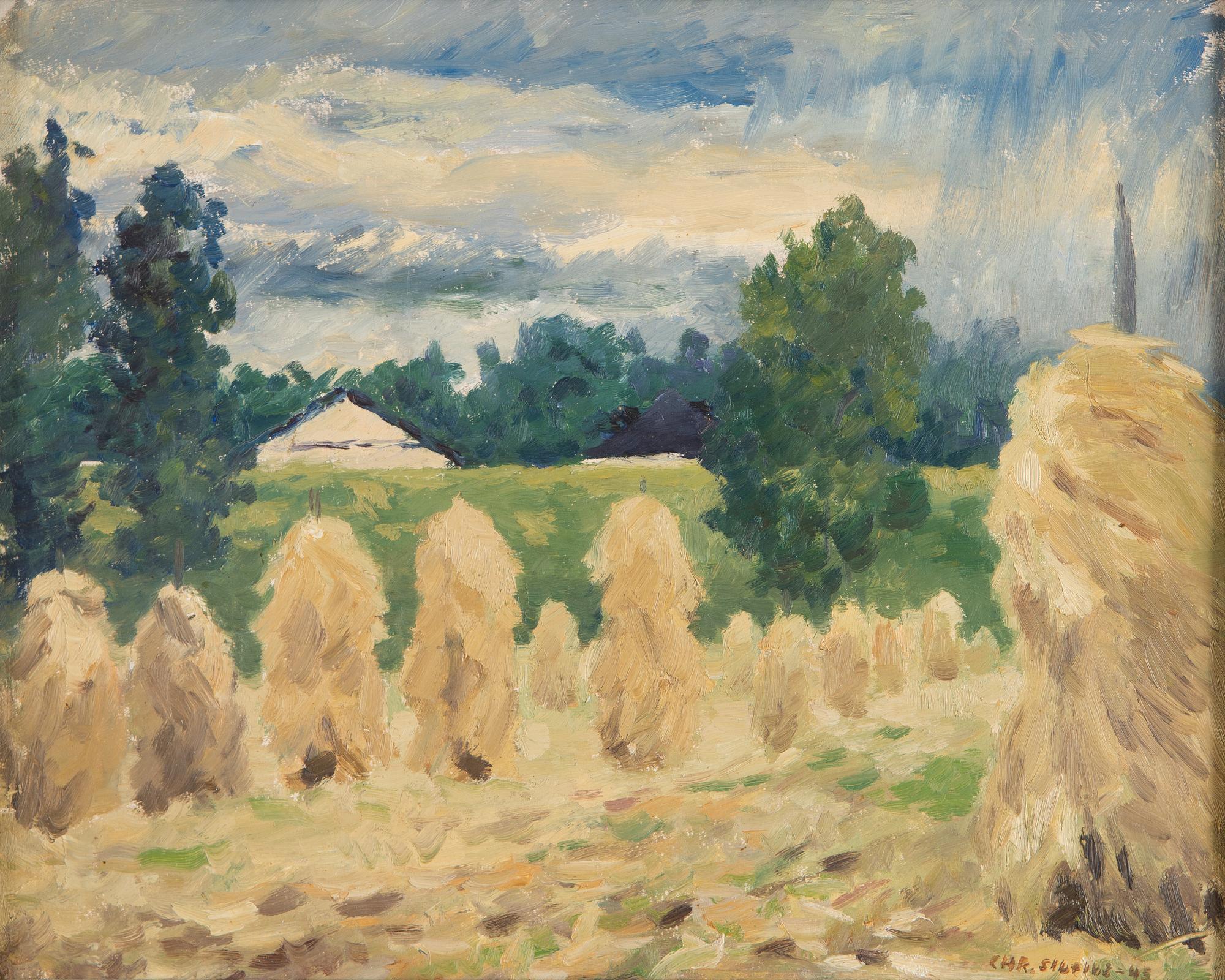 Harry Christian Sibelius, Landscape with Sheaves.