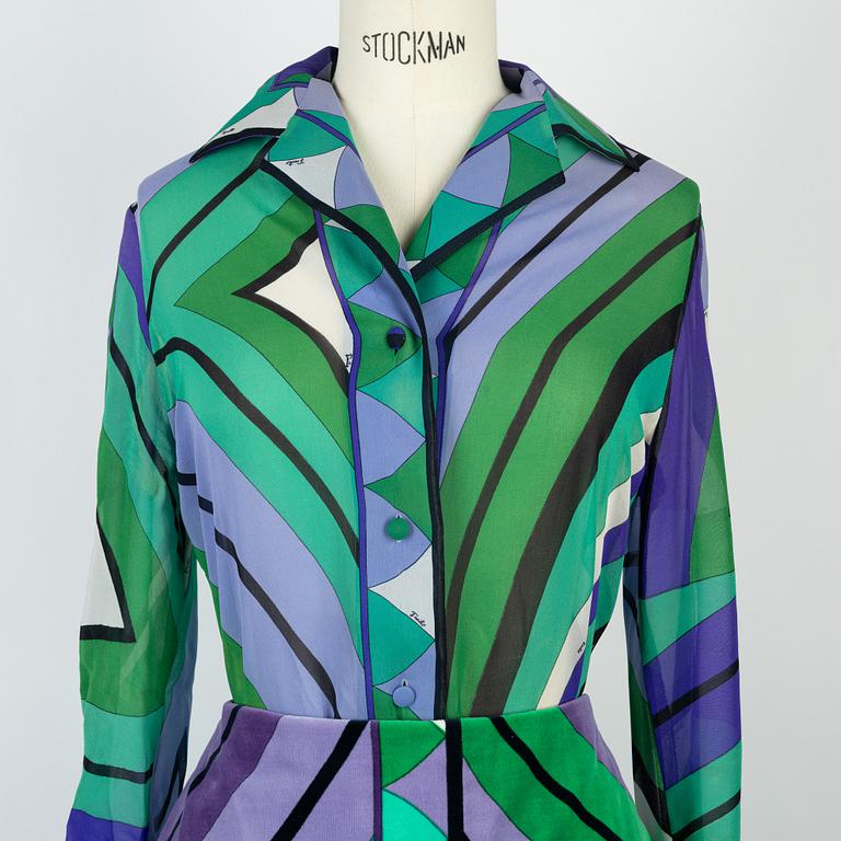Emilio Pucci, tvådelad ensemble, storlek It 6.
