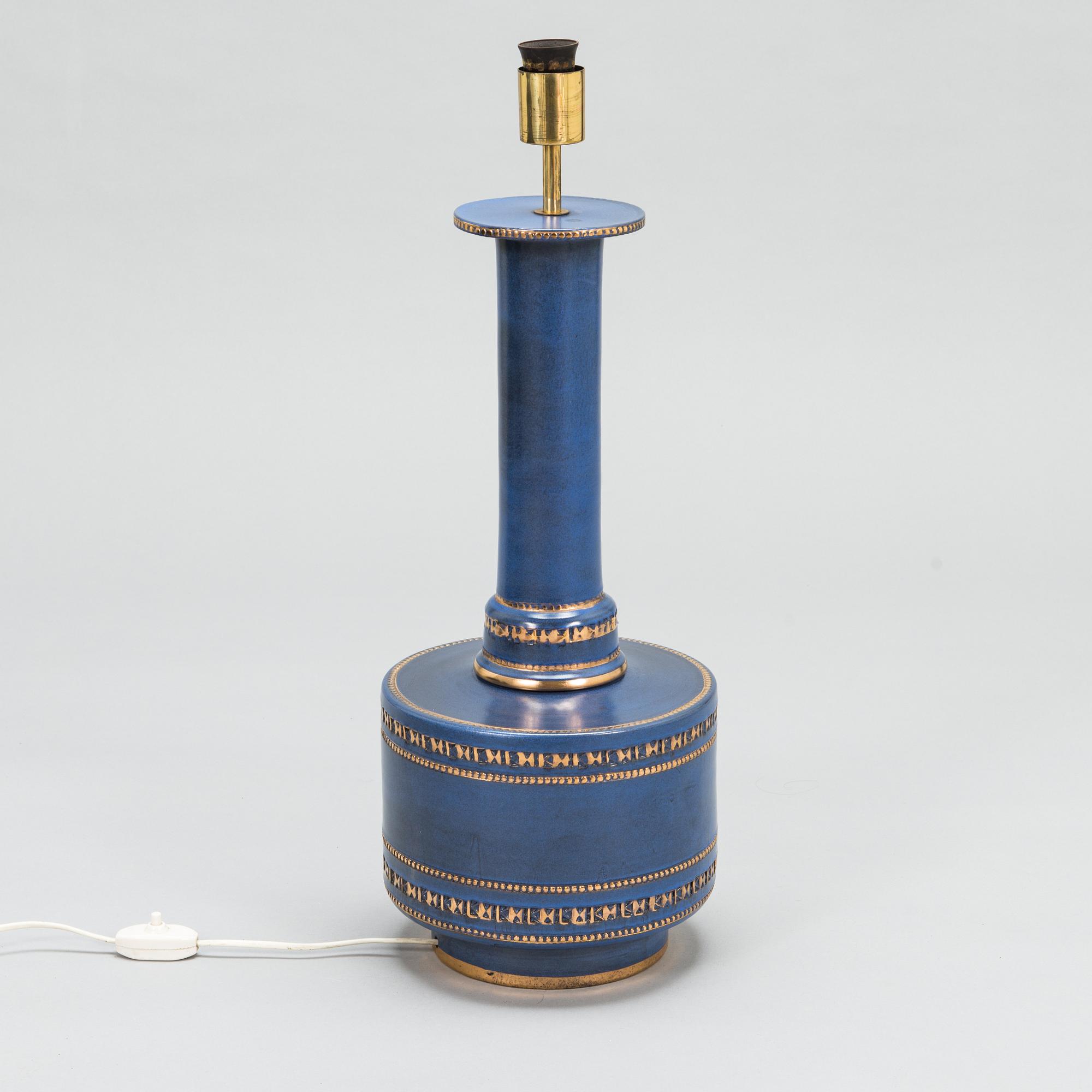 Golvlampa/bordslampa, keramik, Bitossi Italien 1900-talets mitt.