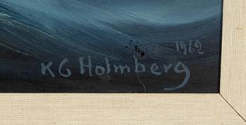 Karl Gustav Holmberg, oil on panel, signed and dated 1962.