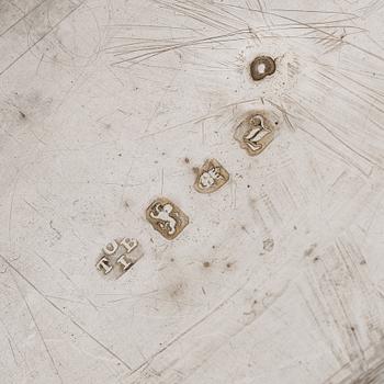 Teburkar, 3 st, sterlingsilver, Thomas Bumfriss och Orlando Jackson, London 1766. I schatull.