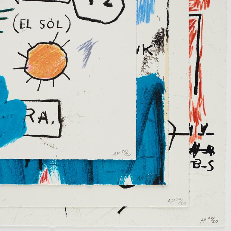 Jean-Michel Basquiat After, ”Ascent, Olympic, Leeches, and Liberty”.